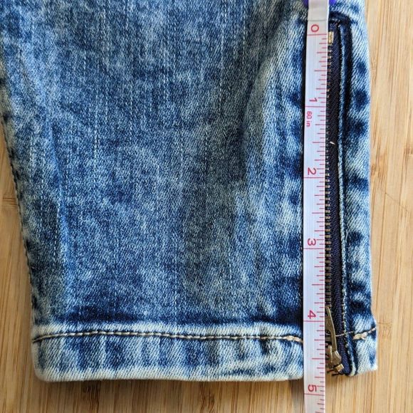 Acid wash Zipper Ankles Size 29 Jeans The exclusive R Jeans company - Picture 8 of 10